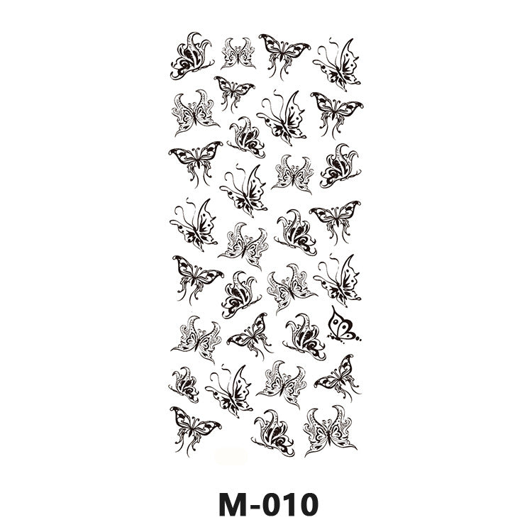 Free shipping Tattoo Factory Wholesale Tattoo Sticker Tattoo Men's and Women's Flower Butterfly Color Waterproof Tattoo Sticker Internet Celebrity Tattoo Sticker Paper