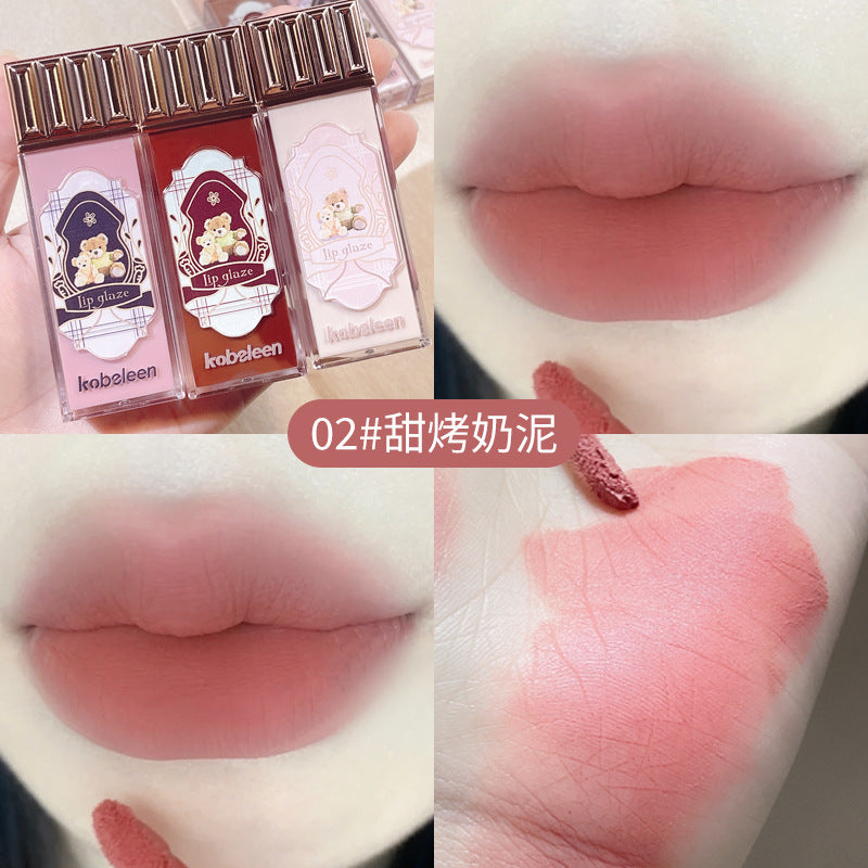 kobeleen云朵口红唇釉六色哑光丝绒口红甜美显白低饱和少女唇泥