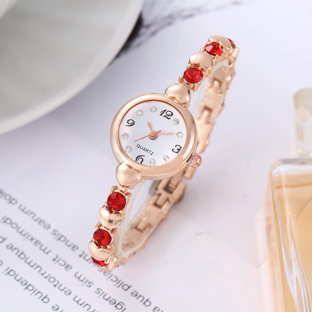 Fashion women's watchWholesale European and American Fashion & Trend Watch Steel Watch Fashion Simple Scale Student's Watch Ladies Bracelet Watch