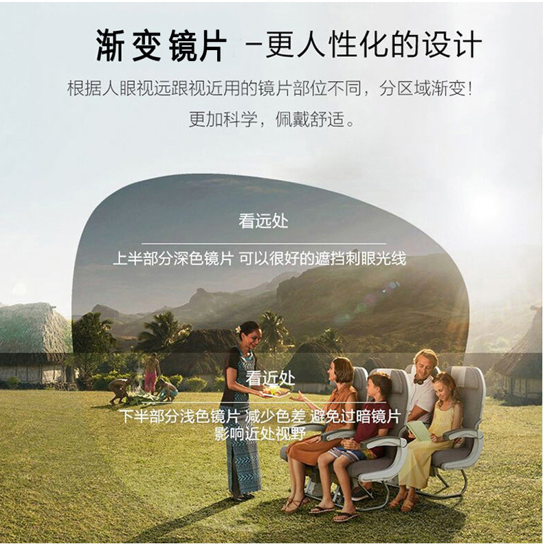 Women's fashion glasses 跨境新款无框眼镜女韩版潮防紫外线墨镜女素颜神器显脸小太阳镜