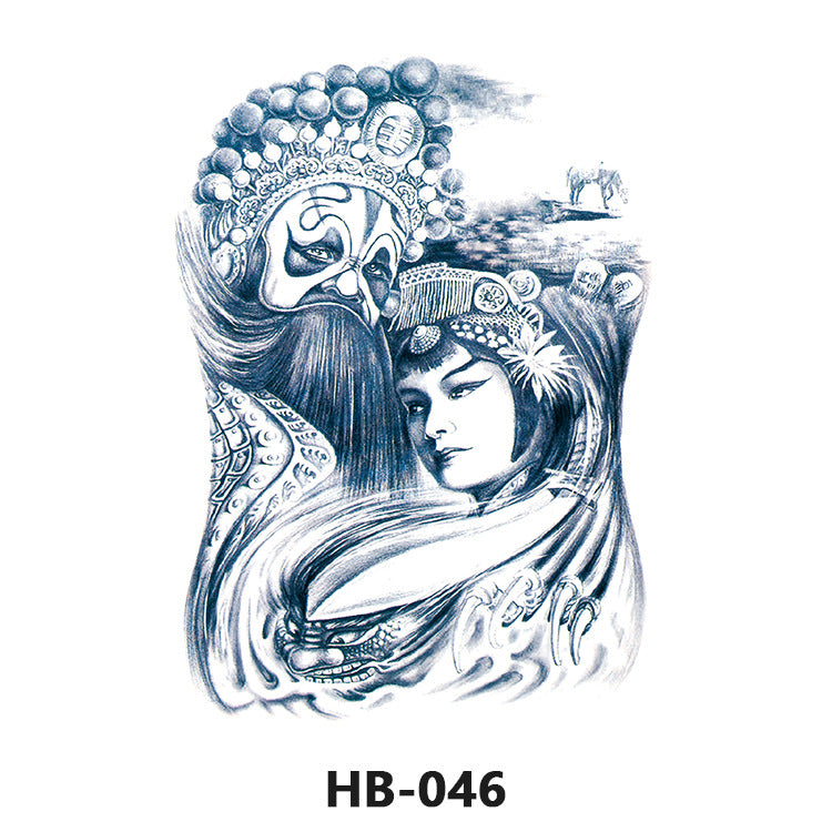 Free shipping Tattoo Cross-Border Factory in Stock Wholesale Artistic Tattoo Sticker Waterproof Fashion Flower Arm Stickers Half Sleeve Temporary Tattoo Sticker Men and Women