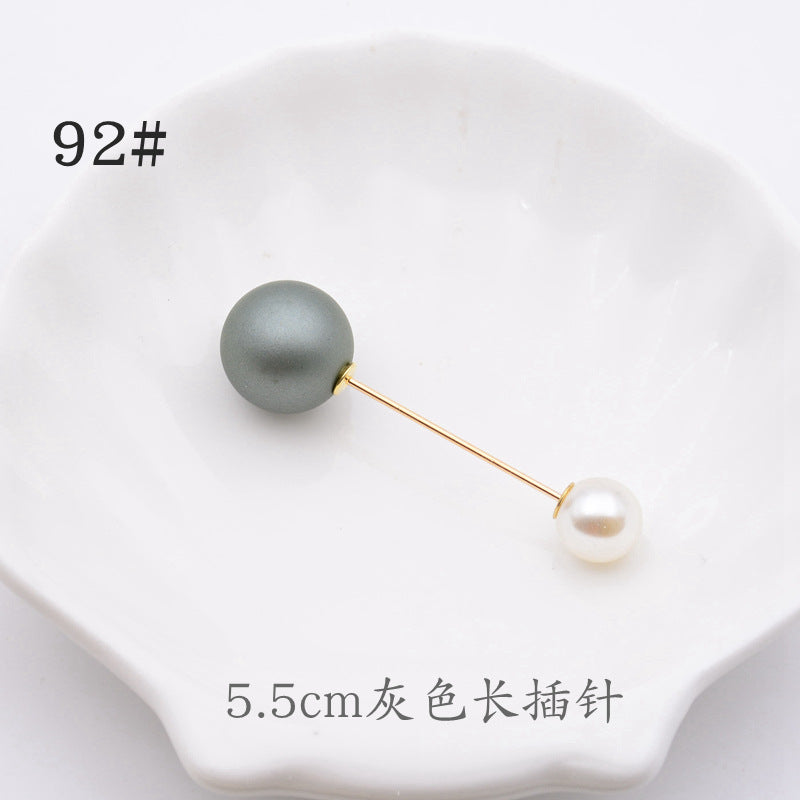 配饰胸针防走光珍珠胸针 女一字高档胸花别针蝴蝶插针丝巾扣 裙口收腰神器