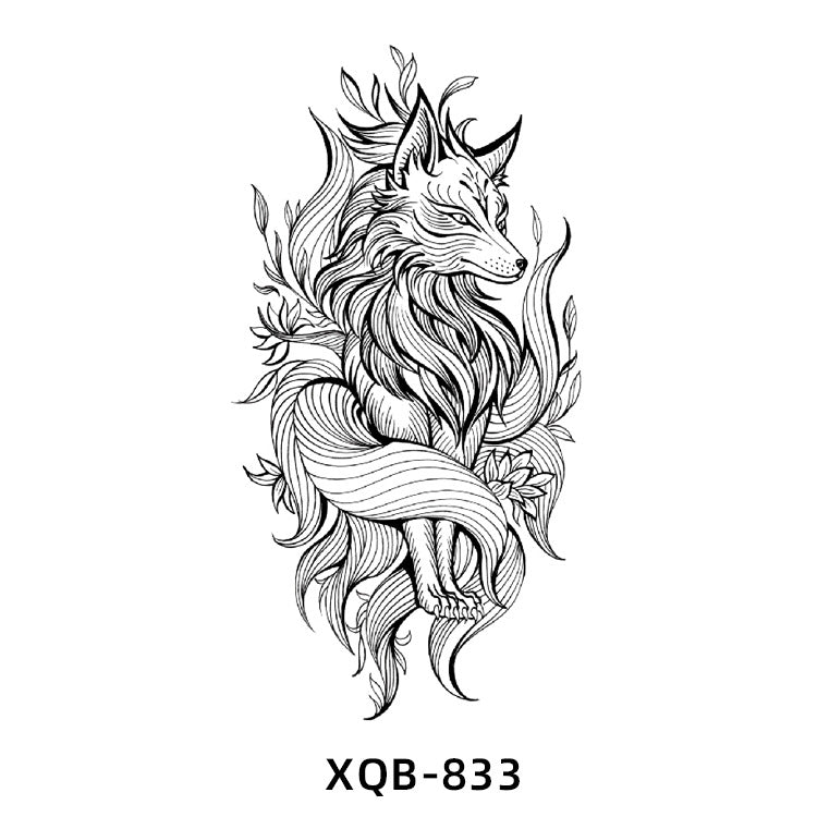 Free shipping Tattoo New Flower Arm Tattoo Sticker Waterproof Men's and Women's Small Arm Tattoo Tattoo Black and White Animal Tattoo Sticker Paper Factory Wholesale