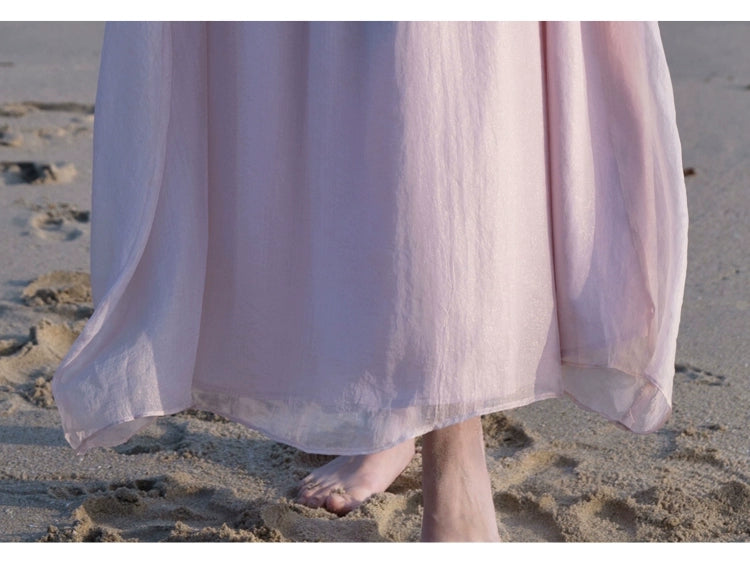 Fashion women's wear French Fried Street Tea Break Milk Sweet Escape Princess Dress Sweet Salt Pink Roses Pure Desire Beautiful Sling Dress