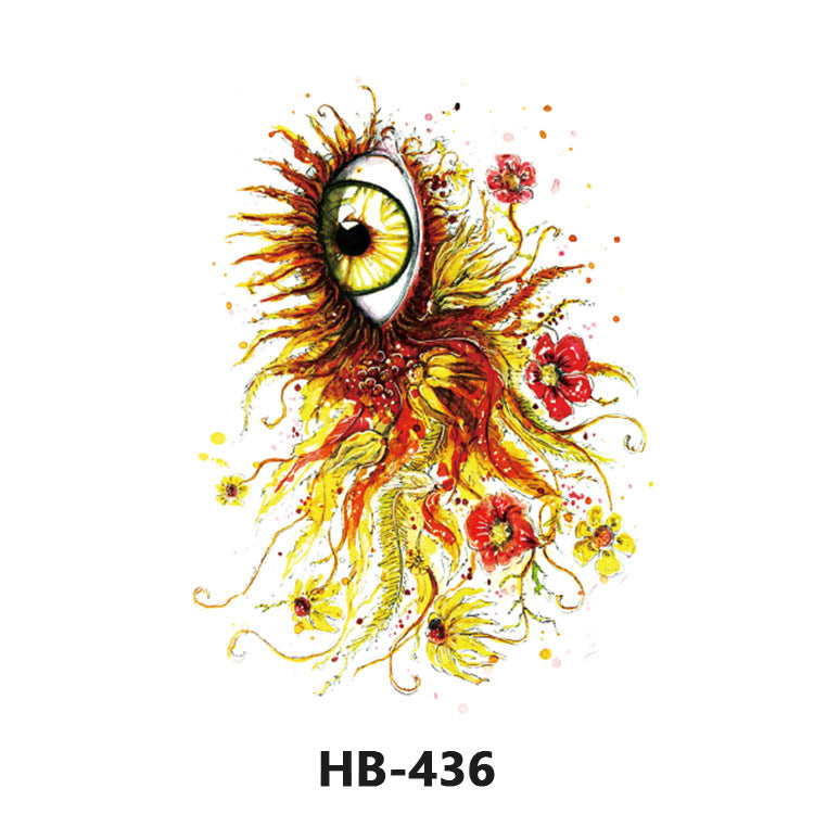 Free shipping Tattoo In Stock Cross-Border Factory Wholesale New Half Sleeve Tattoo Sticker Black Animal Skull Waterproof Tattoo Men and Women Tattoo