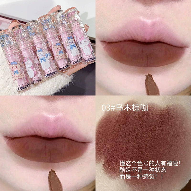 kakashow萌萌甜心口红唇釉丝绒哑光雾面纯欲少女平价秋冬低饱和口红