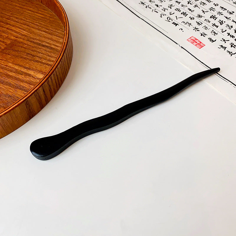 头饰发簪新中式桃木穿孔发簪古风高级感盘发发杈汉服文艺百搭气质发饰批发