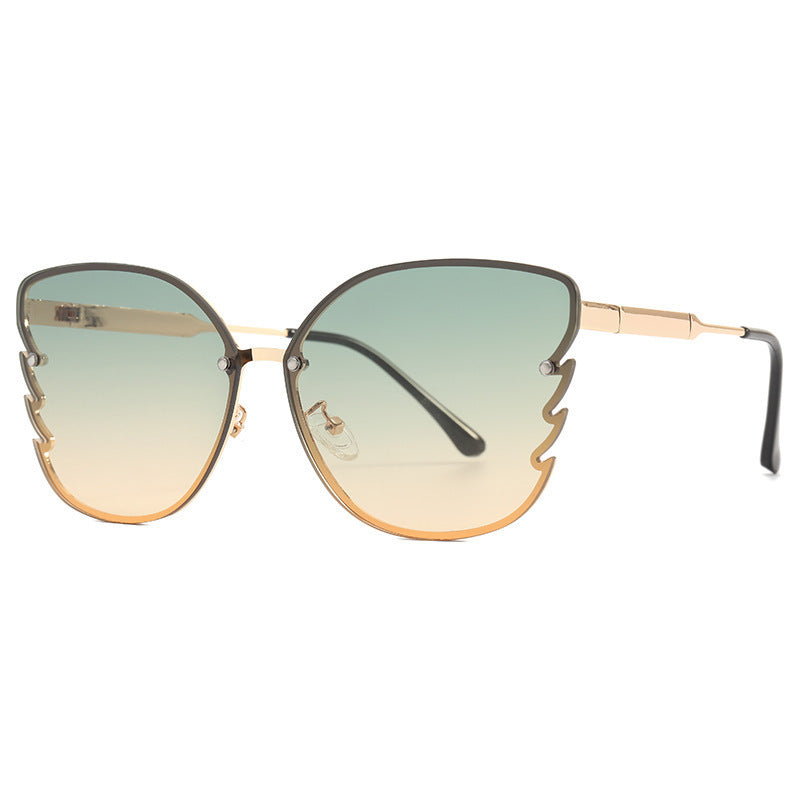 Women's fashion glasses 欧美大框架蝴蝶新款潮流太阳眼镜女街拍复古百搭墨镜女大框眼镜