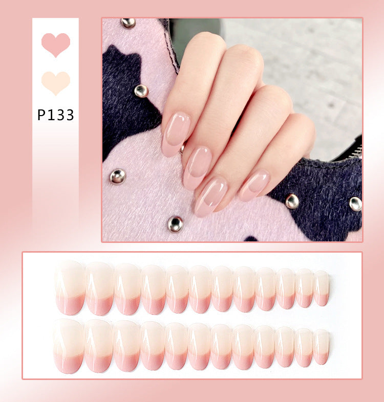 Fashion  nail Internet Celebrity Fake Nail Patch Wear Armor Finished Product Nail Tip Nail Stickers Removable Nail Patch Stall Supply Manufacturer