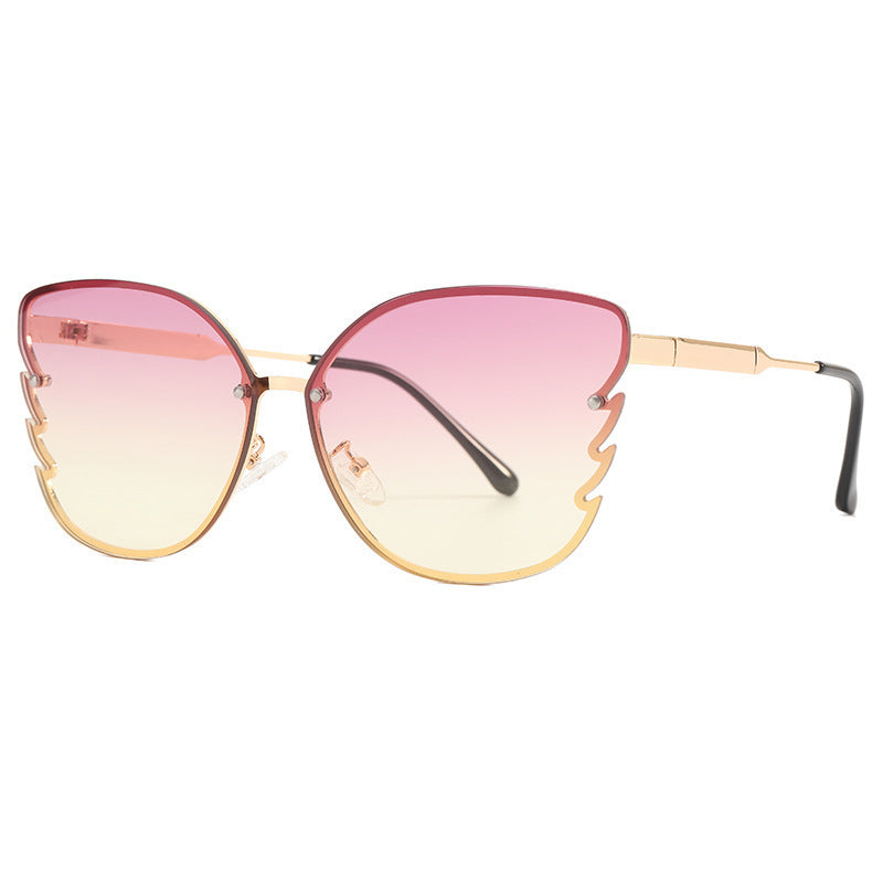 Women's fashion glasses 欧美大框架蝴蝶新款潮流太阳眼镜女街拍复古百搭墨镜女大框眼镜