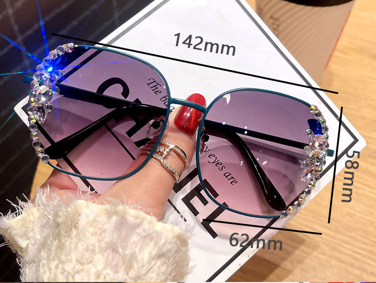 Women's fashion glasses 2023新款墨镜女士防晒防紫外线高级感大脸显瘦太阳眼镜潮牌夏时尚