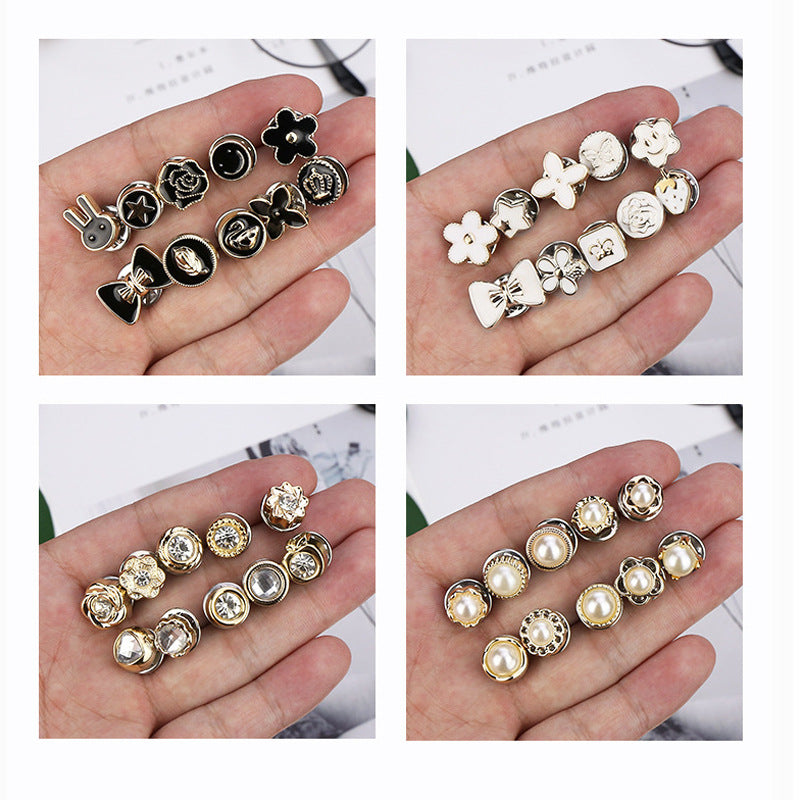 Anti-Exposure Buckle Removable Adjustable Nail-Free Button Sweater Shirt Bubble Sewing Free Invisible Ornament Button