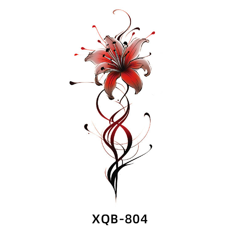Free shipping Tattoo New Flower Arm Tattoo Sticker Waterproof Men's and Women's Small Arm Tattoo Tattoo Black and White Animal Tattoo Sticker Paper Factory Wholesale