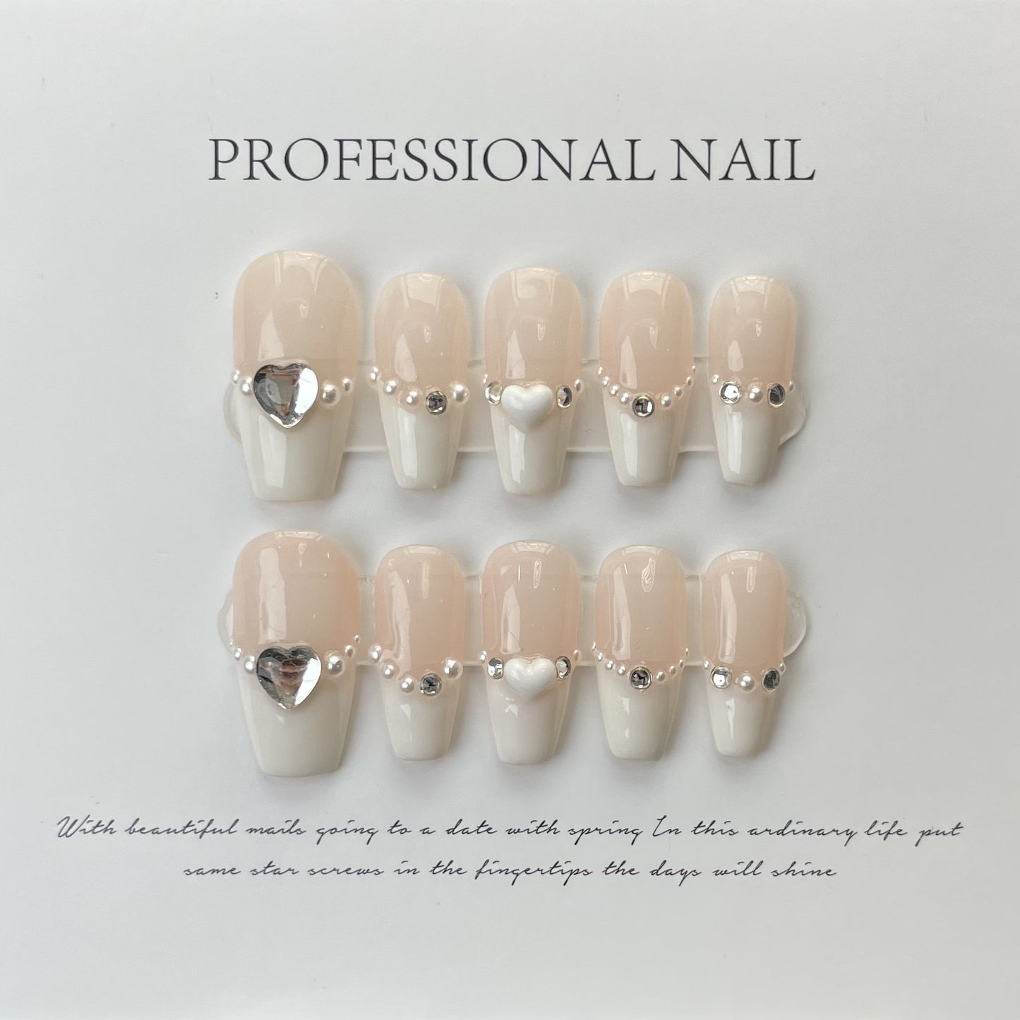 (reusable nail)Black-Jifeng Manicure Wearing a Black Chain Stereorelief Original Handmade Wearing a Nail Factory Wholesale