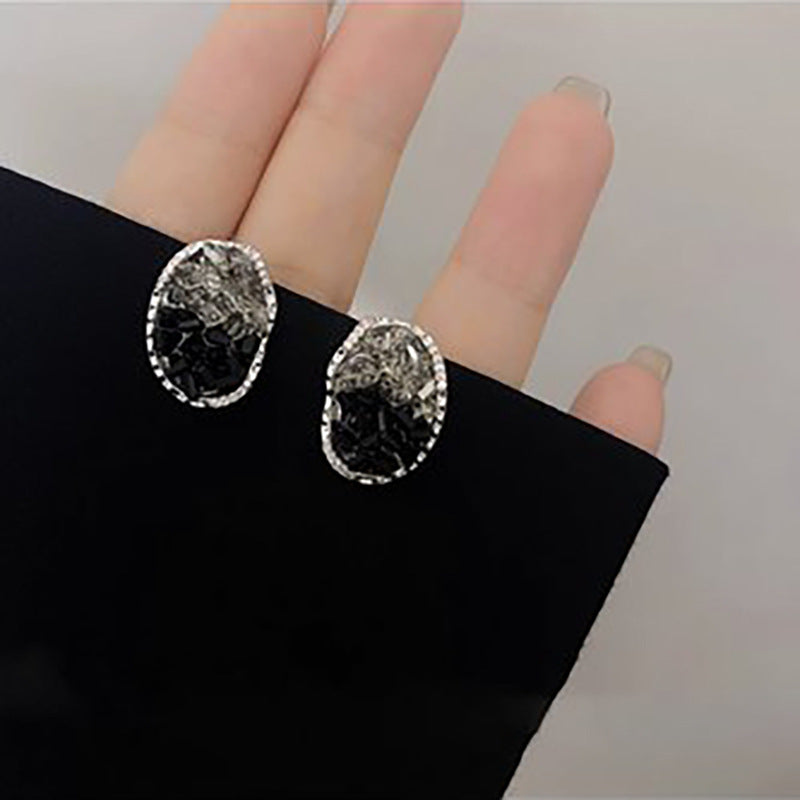 925银针水晶花朵耳环女时尚气质耳钉春季高级感简约ins耳饰潮批发