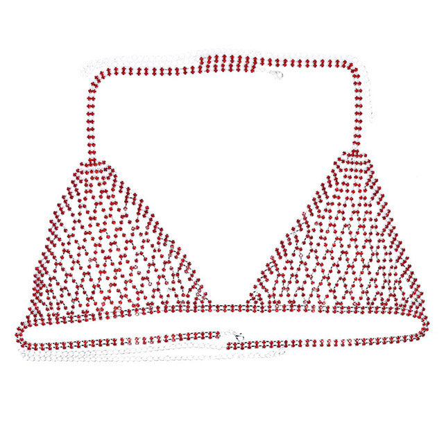 Fashion jewelry Europe and the United States cross-border explosions body chain exaggerated rhinestone bikini chest chain underwear sexy nightclub style body chain