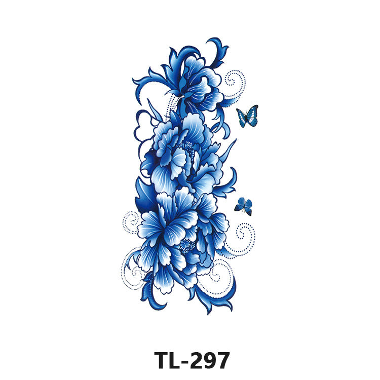 Free shipping Tattoo Factory Wholesale Tattoo Sticker Waterproof Women's Long-Lasting Rose Fresh Flowers Internet Celebrity Big Flower Colorful Plant Tattoo