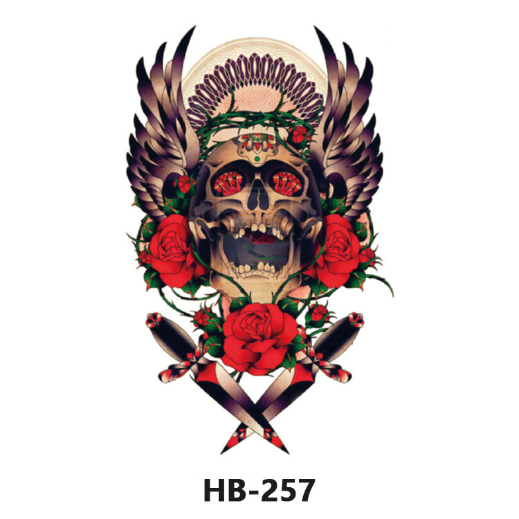 Free shipping Tattoo European and American Flower Personalized Wholesale Tattoo Sticker Waterproof and Durable Artificial Flower Arm Tattoo Temporary Chest Waist Sticker Tattoo