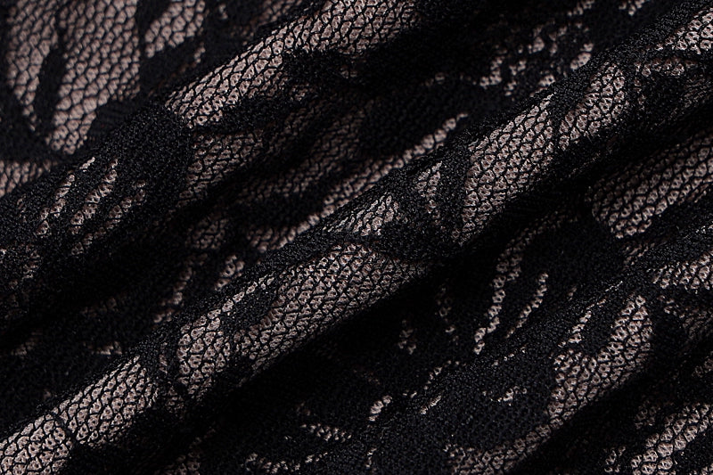 Fashion women's wear Sexy Black Lace Tube Top Dress 2024 Spring and Summer New Hot Girl Slim Slimming Sheath Slit Midi Skirt