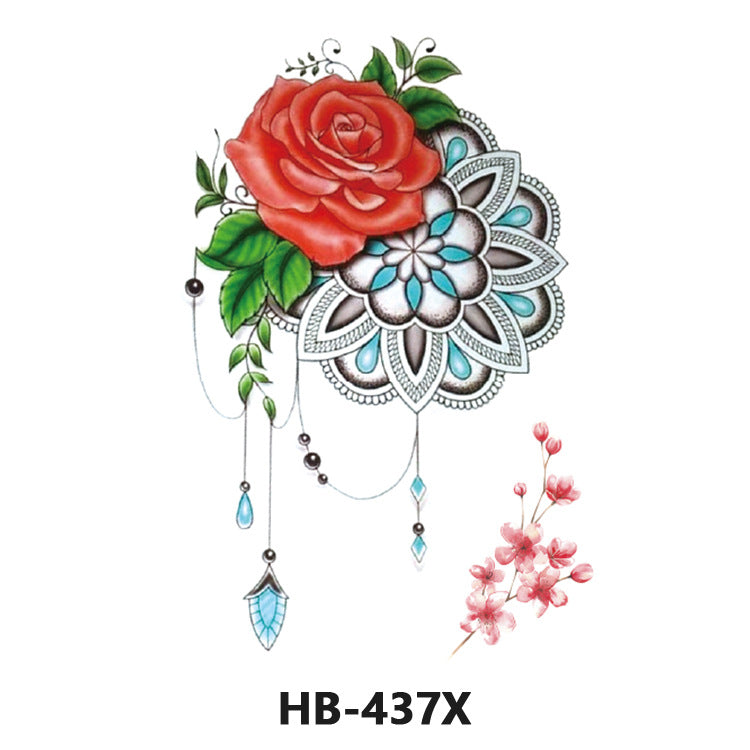 Free shipping Tattoo In Stock Cross-Border Factory Wholesale New Half Sleeve Tattoo Sticker Black Animal Skull Waterproof Tattoo Men and Women Tattoo