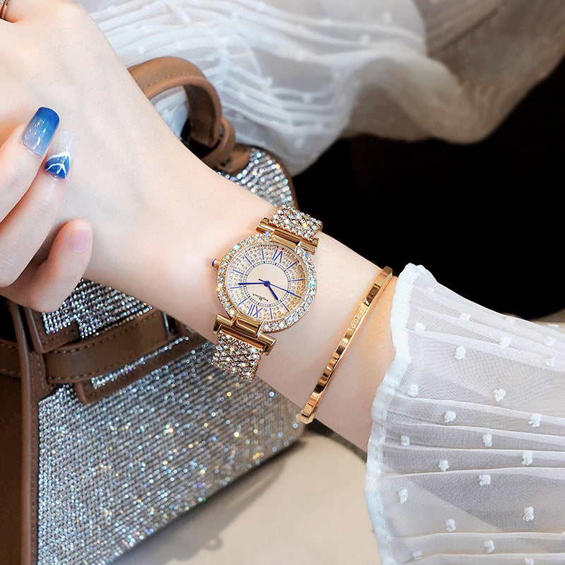 Fashion women's watchOne Piece Dropshipping New Diamond Waterproof Women's Watch Luxury Business TikTok Kuaishou in Stock Hot Sale Watch Women's Watch