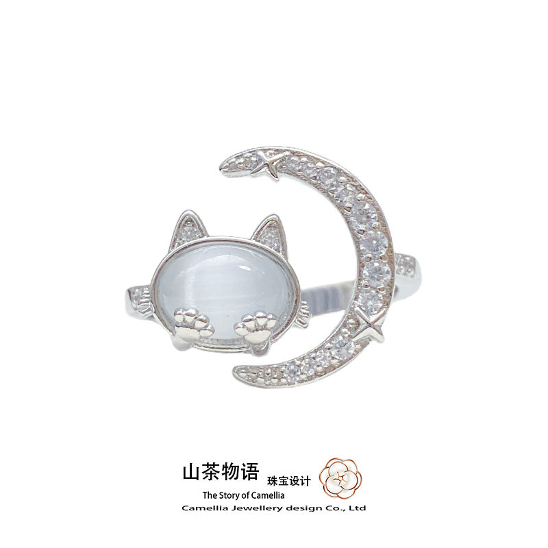 Camellia森系小巧可爱蓝色小鲸鱼套装 甜美淑女彩宝韩版萌系颈链