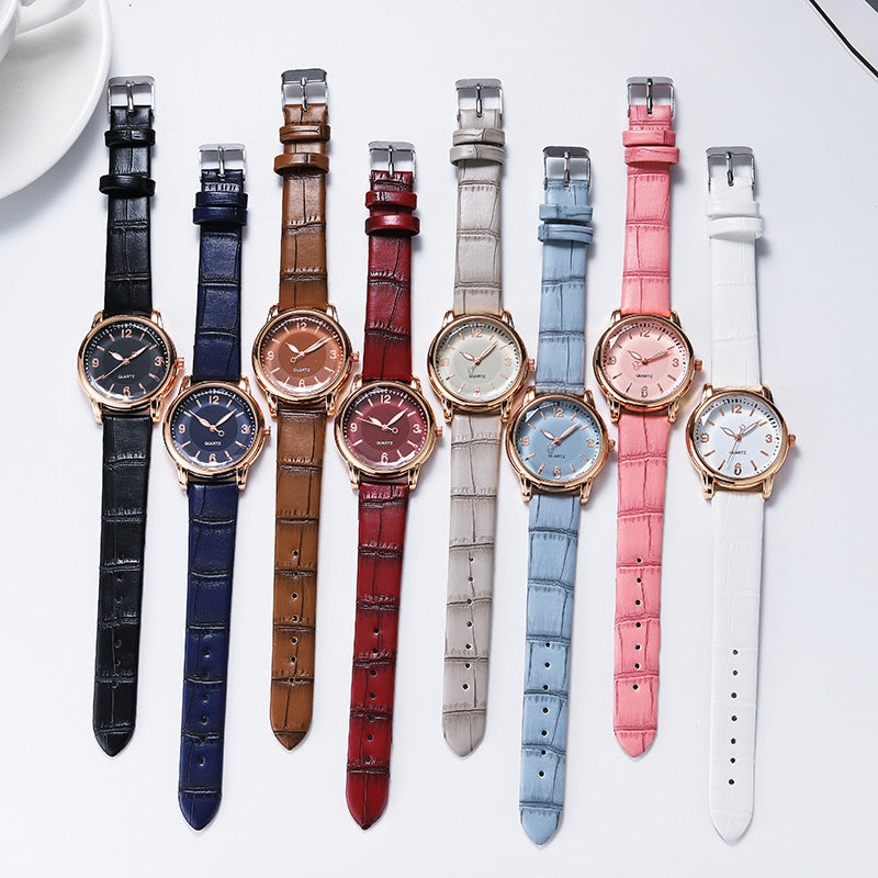 Fashion women's watchCross-Border Fashion Simple Popular Crocodile Belt Quartz Watch