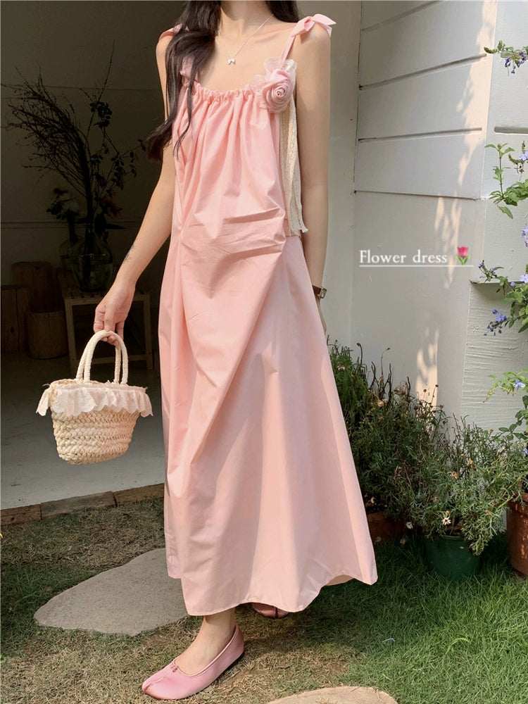 Fashion women's wear Mint Mambo Style French Strap Dress Female Early Spring and Summer Elegant High Sense Sanya Seaside Vacation Long Dress