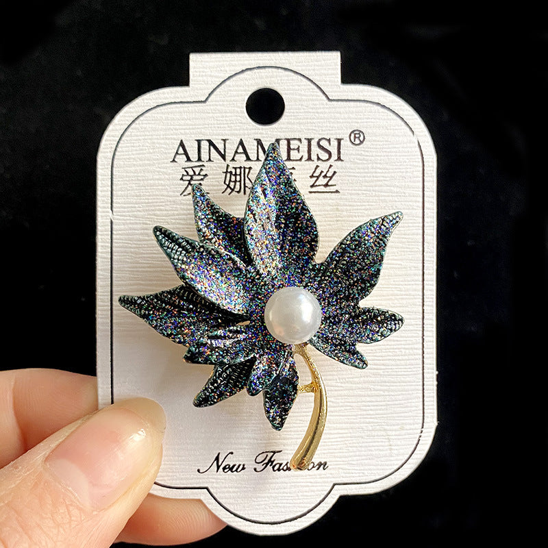 配饰胸针日韩时尚满珍珠天鹅水钻花朵胸针胸花精致优雅胸针大衣毛衣女配饰