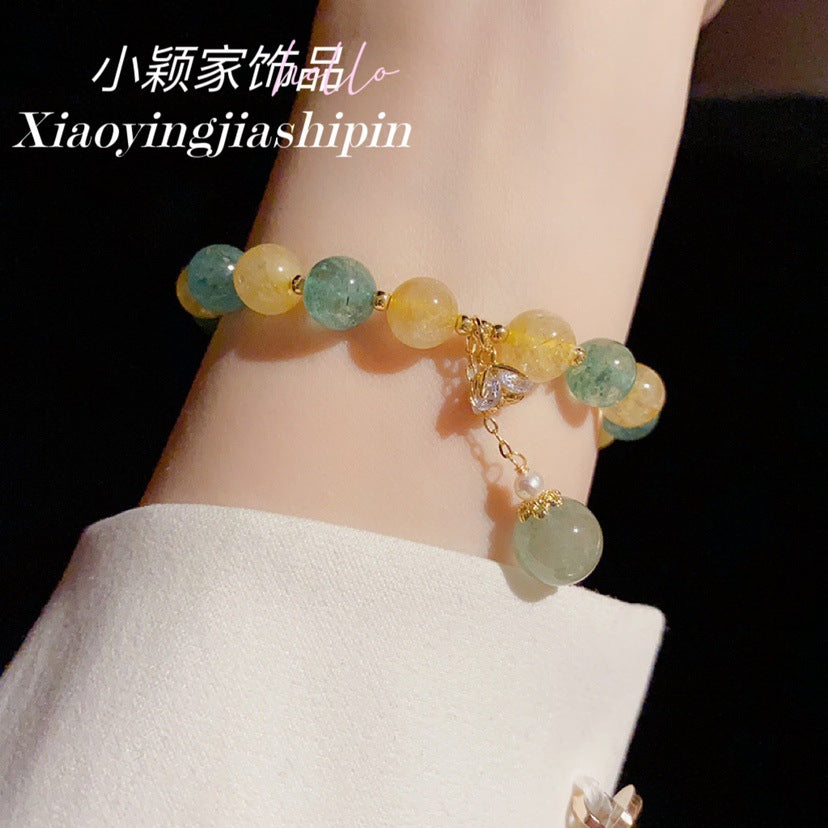 手饰手链新款设计天然水晶弹力韩国气质草莓晶佛系少女手串手饰