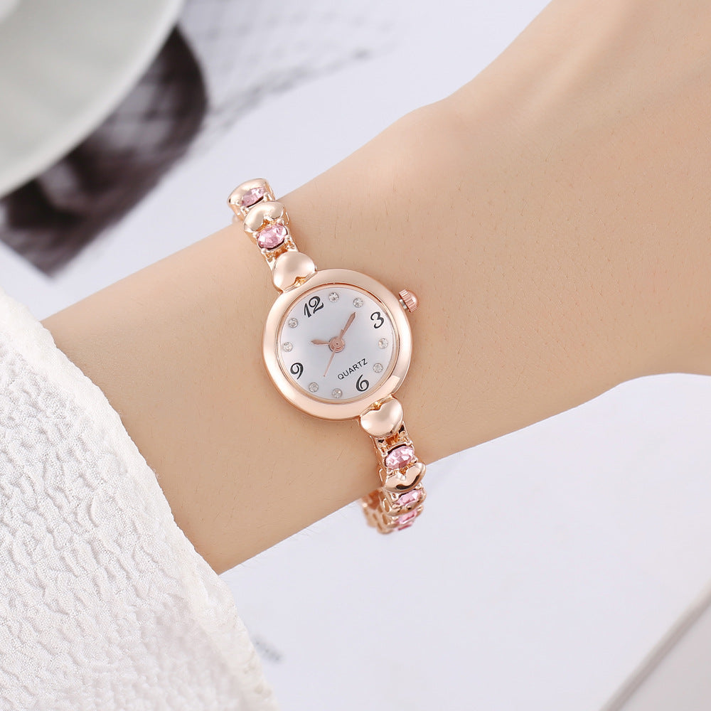 Fashion women's watchWholesale European and American Fashion & Trend Watch Steel Watch Fashion Simple Scale Student's Watch Ladies Bracelet Watch