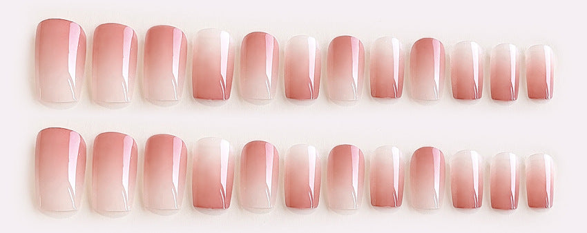 Fashion  nail Nail Sticker Short Wear Armor Nail Stickers Fake Nails Gradient Nail Sticker Simple Wear Armor A7