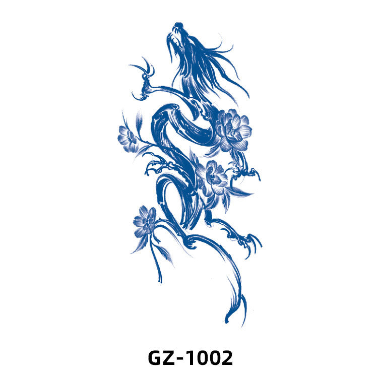 Free shipping Tattoo 2024 New Herbal Animal Tattoo Tattoo Sticker Semi-Permanent Pattern Half Sleeve Tattoo Waterproof Sweatproof Tattoo Sticker Paper