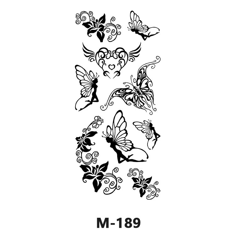 Free shipping Tattoo Wholesale New Tattoo Sticker Long Lasting Waterproof Stickers English Alphabet Letters Flowering and Fruiting Color Arm Half Sleeve Simulation Tattoo Sticker