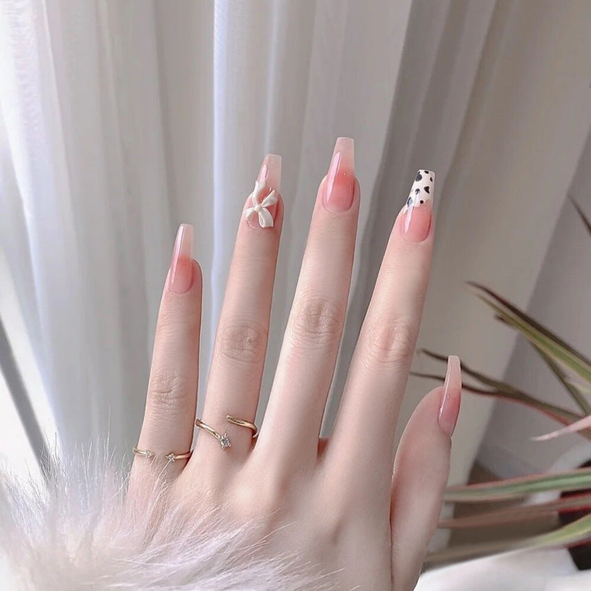Fashion  nail Wear Armor Nail Stickers Nail Patch Fake Nails Detachable Rendering Long Nail Sticker X34