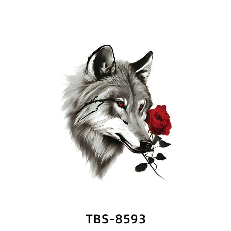Free shipping Tattoo In Stock Wholesale Small Full Arm Tattoo Sticker Waterproof Sweatproof Animal Color Half Sleeve Arm Flower Tattoo Sticker Paper Tattoo