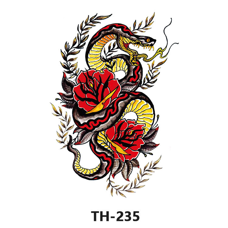Free shipping Tattoo Factory Sticker Tattoo Tattoo Sticker Simulation Tattoo Sticker Paper Flower Color Water Transfer Stickers Sweatproof and Waterproof Direct Wholesale