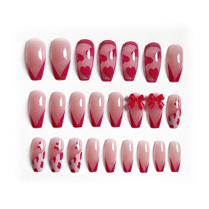 Fashion  nail Wearing Nail Nail Stickers Nail Patch Fake Nails Detachable Bow Nail Nail Sticker X22
