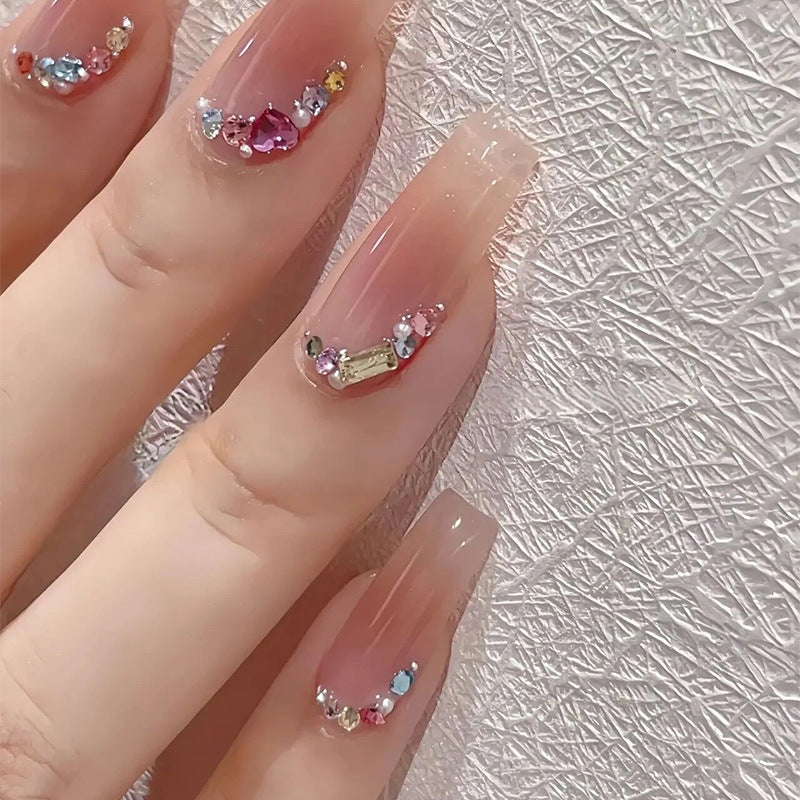 微醺梦境穿戴甲纯欲指甲贴片显白美甲片半手工假指甲美甲贴片成品