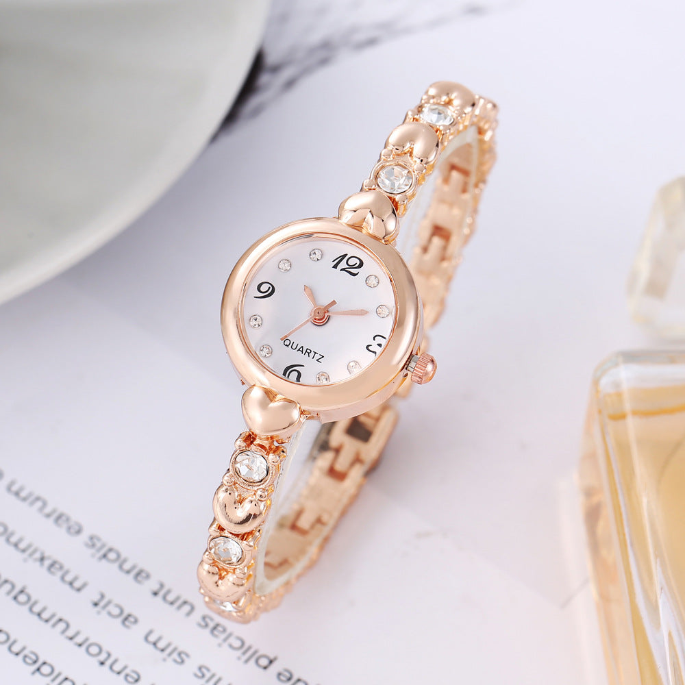 Fashion women's watchWholesale European and American Fashion & Trend Watch Steel Watch Fashion Simple Scale Student's Watch Ladies Bracelet Watch