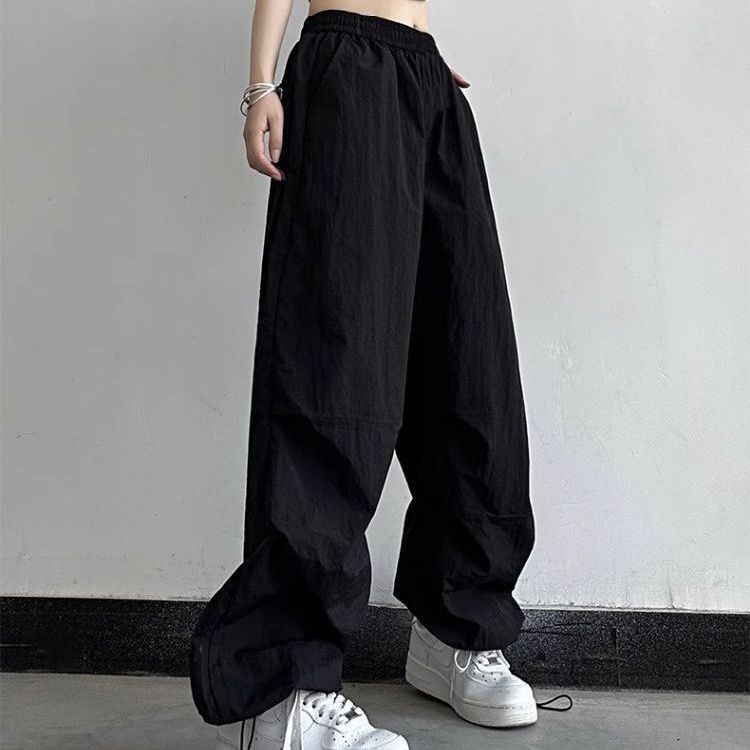 Dopamine pants Free shipping Tattoo Street dance wide-leg tooling pants summer thin women's pants wear sports quick-drying pants women's casual paratrooper pants dopamine
