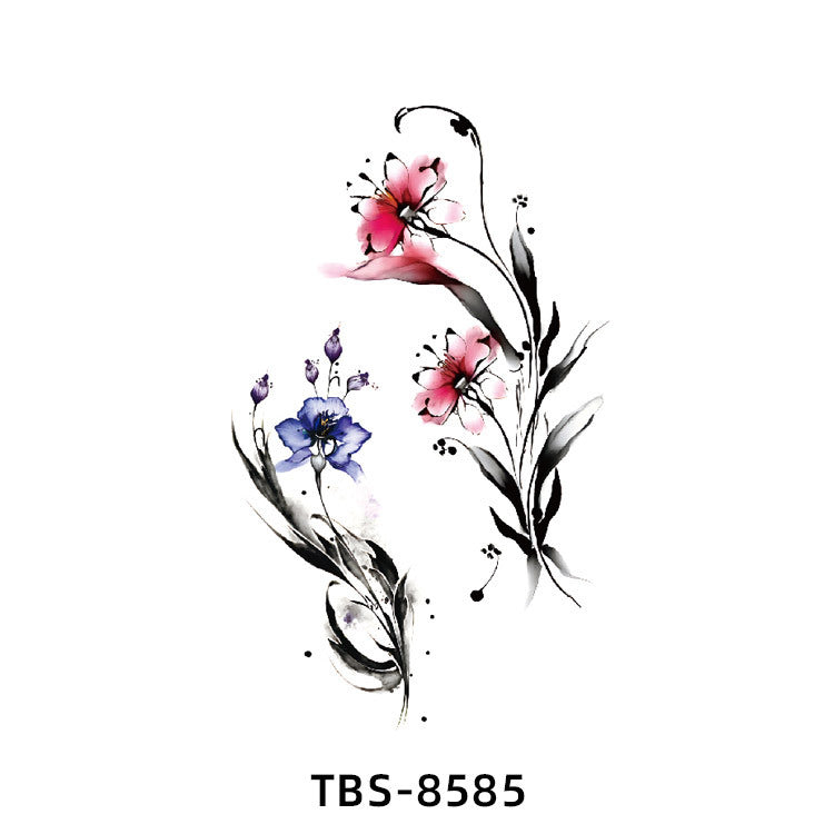 Free shipping Tattoo In Stock Wholesale Small Full Arm Tattoo Sticker Waterproof Sweatproof Animal Color Half Sleeve Arm Flower Tattoo Sticker Paper Tattoo