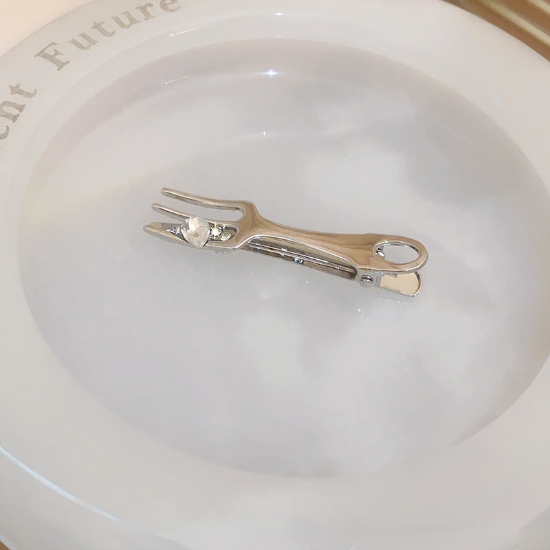 镶钻五角星蝴蝶结发夹小众芭比甜酷风鸭嘴夹轻奢甜美气质发饰批发