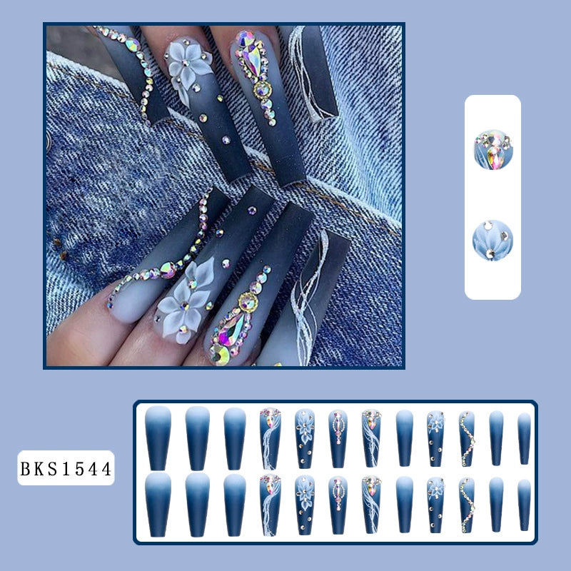 (Hand made nail) Nail pieces, wearing nail pieces, long cross-border nail products, fake nails, European and American wearing nail nails