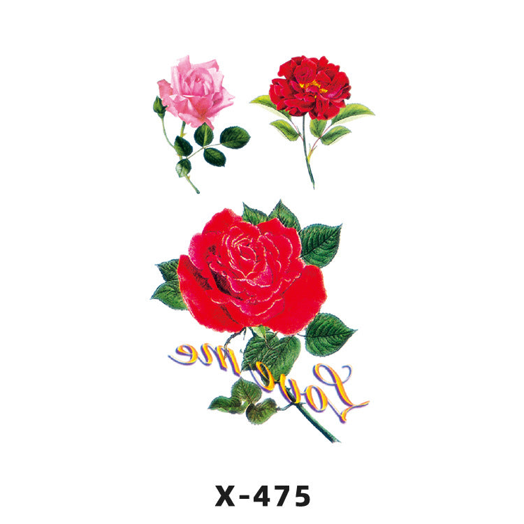 Free shipping Tattoo Tattoo Sticker Paper Waterproof Love Heart Man and Woman Cartoon Personality Couple Long Lasting Flower English Letters Fresh Tattoo Sticker