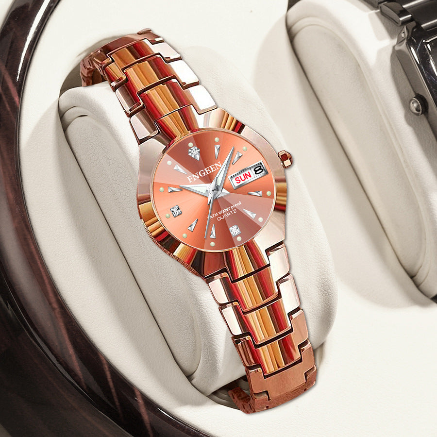 Fashion women's watchKorean Style Simple Fashion Watch Women's Student Watch Men's Women's Watch Quartz Couple Waterproof Ultra-Thin Cross-Border Dried Shrimp