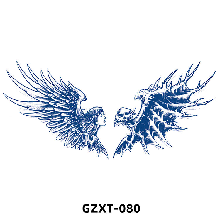 Free shipping Tattoo 2023 New Factory Wholesale Juice Chest Paste Tattoo Sticker Herbal Semi-Permanent Back Tattoo Wings Tattoo Sticker