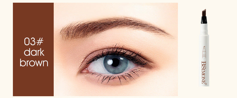 BSIMONE's best-selling makeup holding four pronged eyebrow pencil is waterproof, sweat resistant, and naturally won't take off makeup. It is a water-based eyebrow pencil