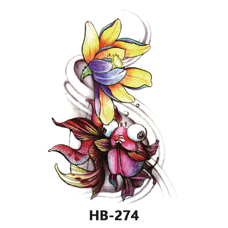 Free shipping Tattoo European and American Flower Personalized Wholesale Tattoo Sticker Waterproof and Durable Artificial Flower Arm Tattoo Temporary Chest Waist Sticker Tattoo