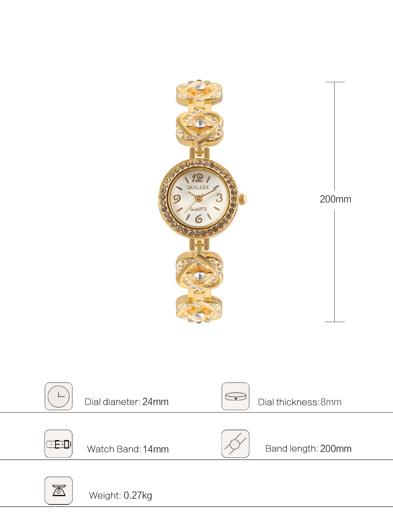 Fashion women's watch Cross-Border Wholesale Foreign Trade Fashion Heart-Shaped Diamond Women's Watch All-Match Rhinestone Fashion Quartz Bracelet Watch 2645